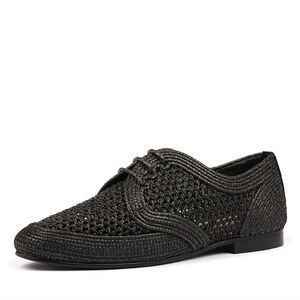 ANTHROPOLOGIE/SILENT D Roxford Black Raffia Size 7